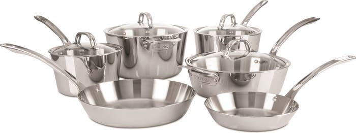 Contemporary 10-Piece 3-Ply Cookware Set | Nordstrom | Nordstrom