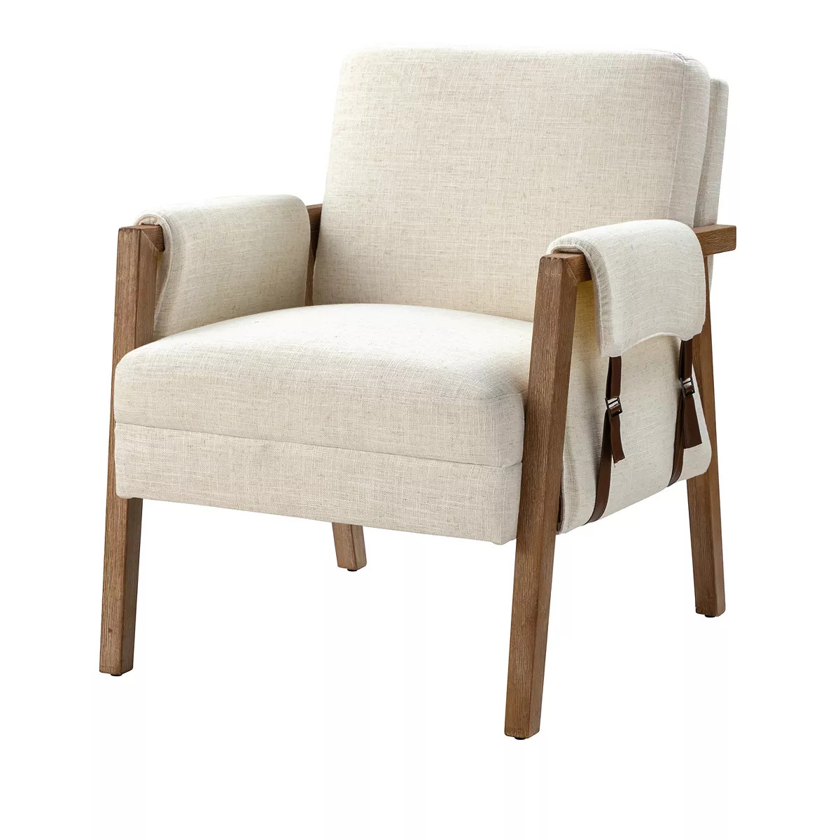 Josephine Mid-century Vegan leather Armchair with solid wood frame | HULALA HOME | Target