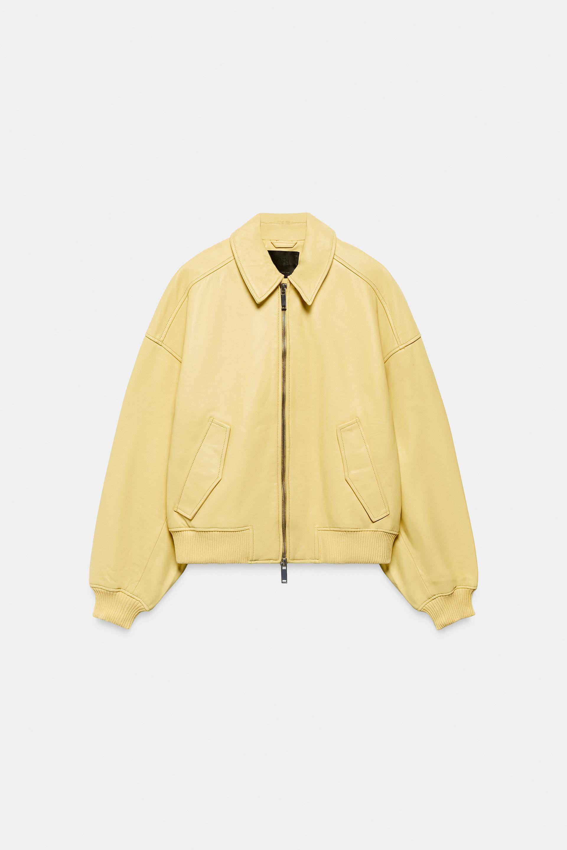 100% LEATHER BOMBER JACKET | Zara UK