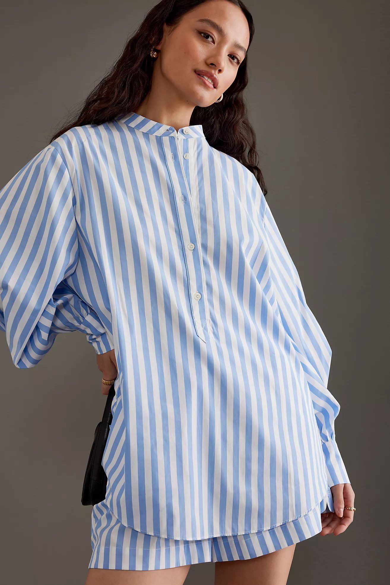 ALIGNE Normandie Balloon-Sleeve Cotton Shirt | Anthropologie (UK)