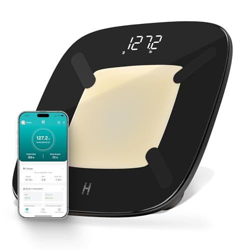 Homedics Digital Smart Scale, Motion-Sensing LED Display, 13 Body Metrics Analysis, Bluetooth Sync, Multi-User Recognition, High-Precision Weight Measurement Up to 400 lbs, Black | Amazon (US)