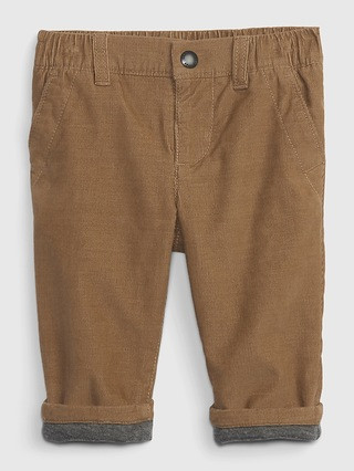 Baby Jersey-Lined Corduroy Pants | Gap (US)