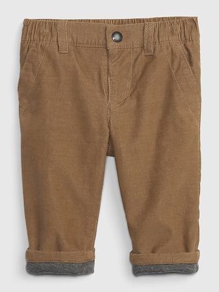Baby Jersey-Lined Corduroy Pants | Gap (US)