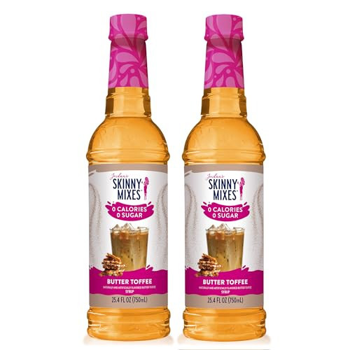 Jordan's Skinny Syrups Butter Toffee, Sugar Free Flavoring Syrup, 25.4 Fl Oz (Pack of 2) | Amazon (US)