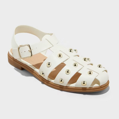 Women's Winnie Studded Fisherman Sandals - Universal Thread™ Off-White | Target