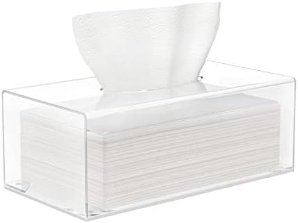 HBlife Tissue Dispenser Box Cover Rectangular Clear Acrylic Mask Case Holder with Magnetic Bottom... | Amazon (US)