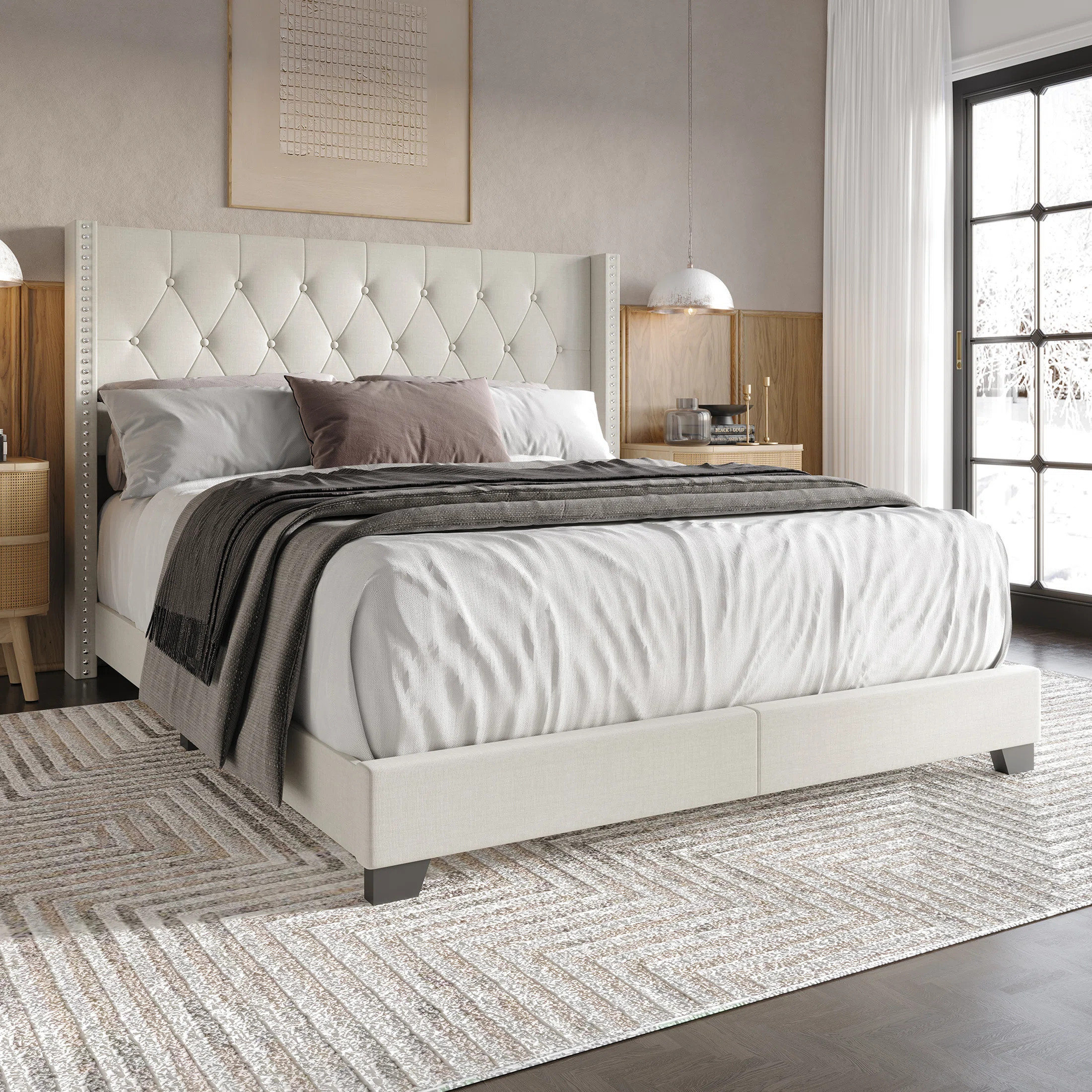 Elysian Upholstered Wingback Bed | Wayfair North America