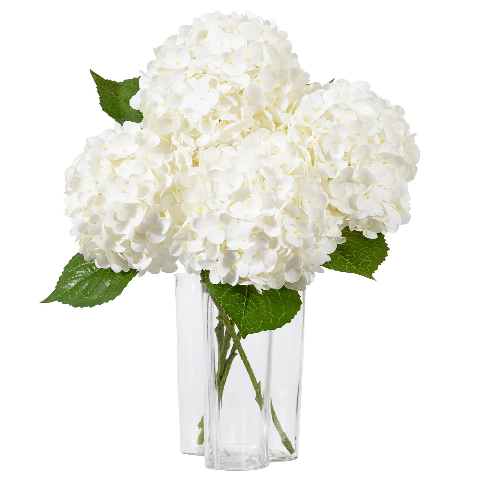 AOIZGMY 3 pcs Large Artificial Hydrangea Flowers Real Touch Latex White 20 Inch for Wedding Bouquets Centerpieces Home Party Decoration | LAZ0618Z032 | Lowe's