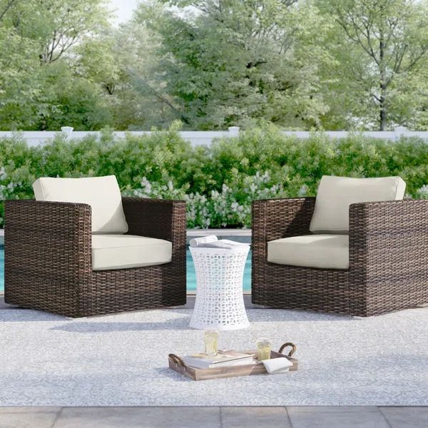 Meltham Fully Assembled Patio Chair with Cushions | Wayfair North America