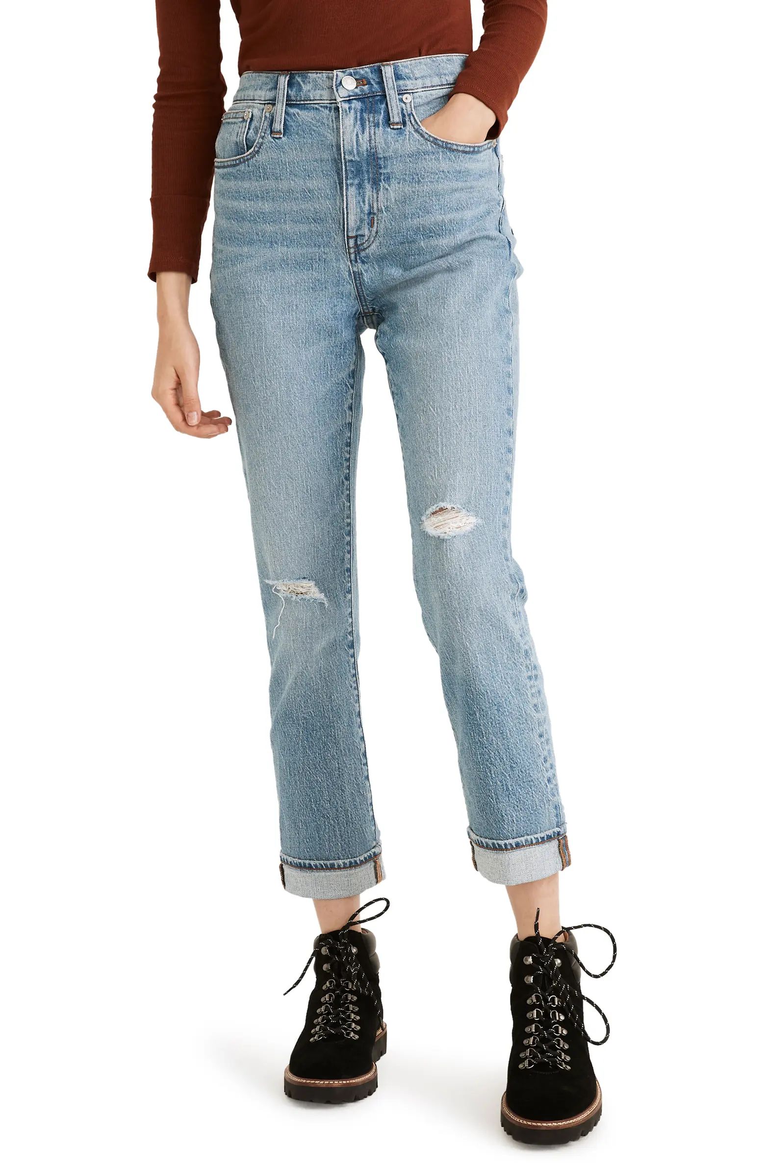 The High-Rise Slim Boyjean Ripped Edition | Nordstrom Rack