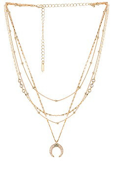 Ettika Layered Moon Necklace in Gold from Revolve.com | Revolve Clothing (Global)