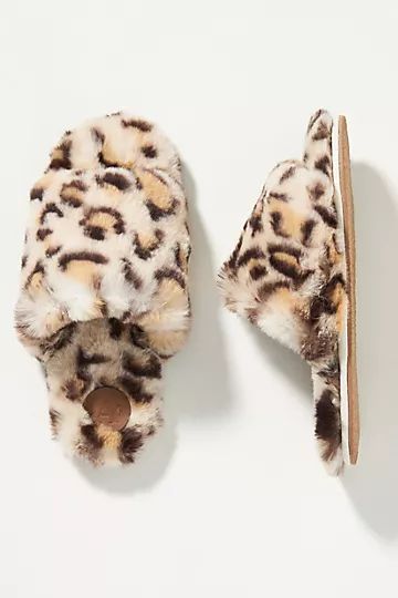 Plush Faux Fur Slippers | Anthropologie (US)
