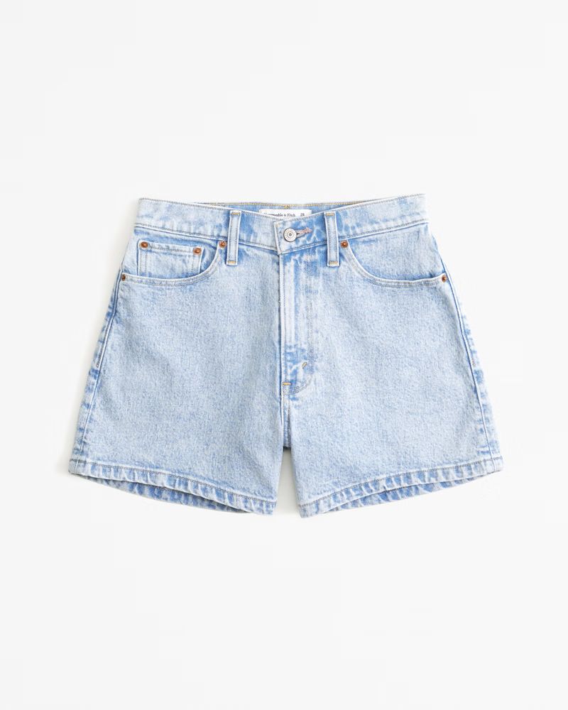 Curve Love High Rise 4" Mom Short | Abercrombie & Fitch (US)