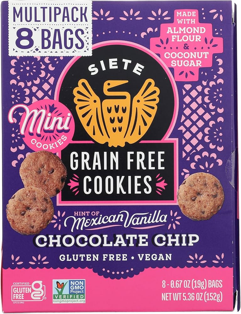 Siete Family Foods Mini Chocolate Chip Cookies, 5.36 Oz | Amazon (US)
