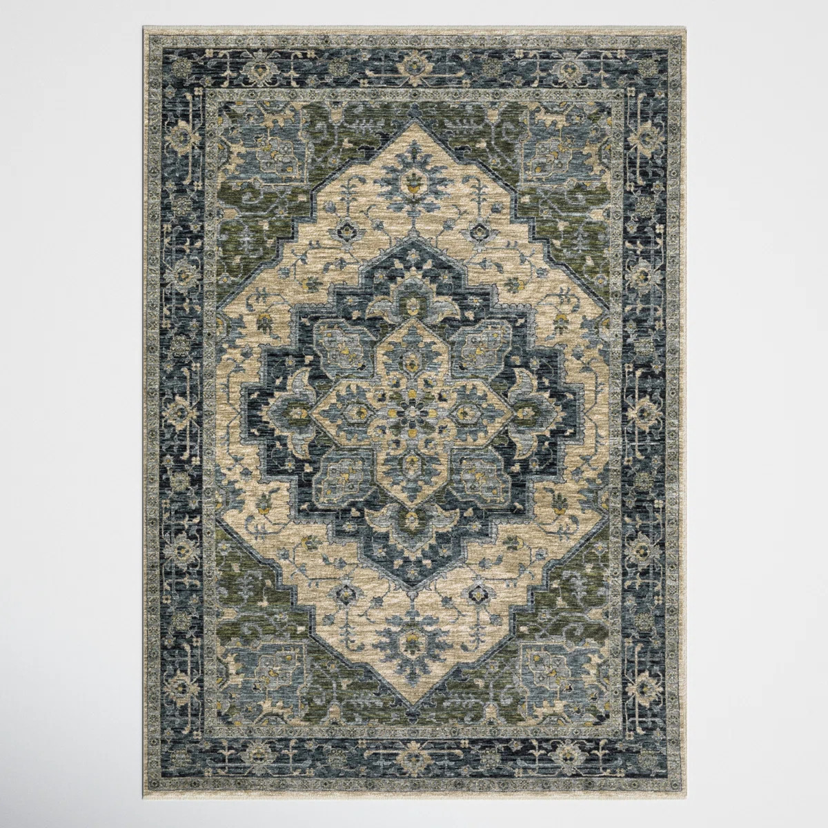 Hovis Oriental Blue/Green Area Rug | Wayfair North America