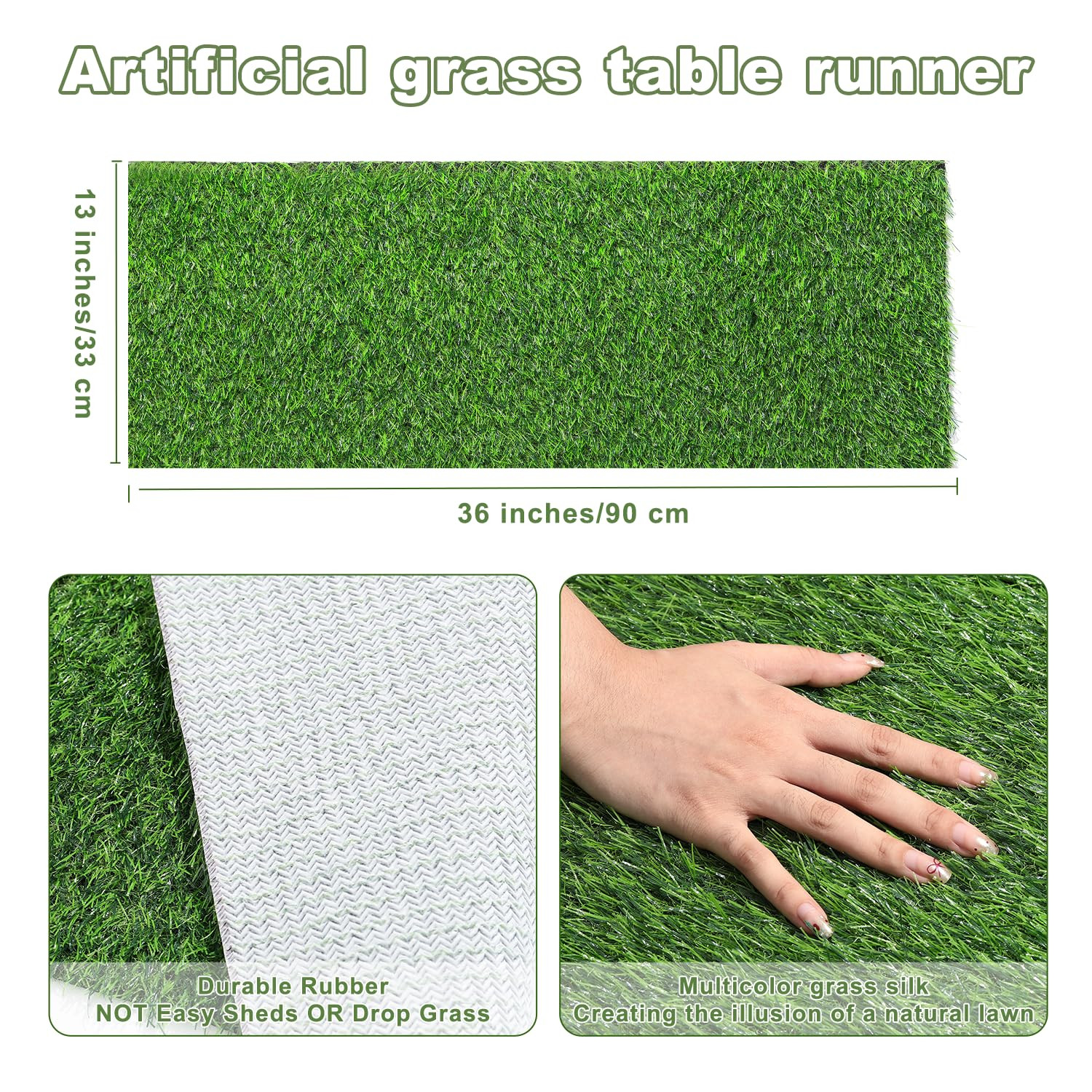 Artificial Grass Table Runners-13 x 36 Inches Faux Grass Table Runner for Golf Themed Party,Synth... | Amazon (US)