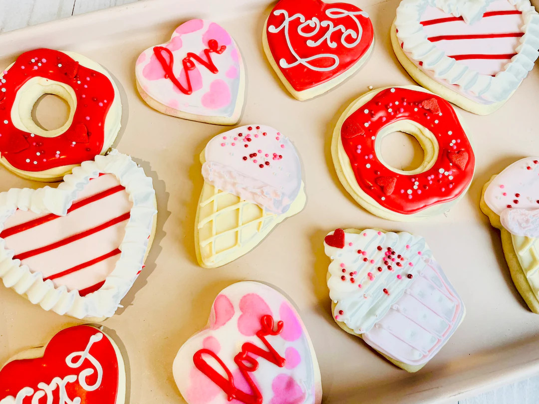Valentine's Day Cookies (1 Dozen) - Etsy | Etsy (US)