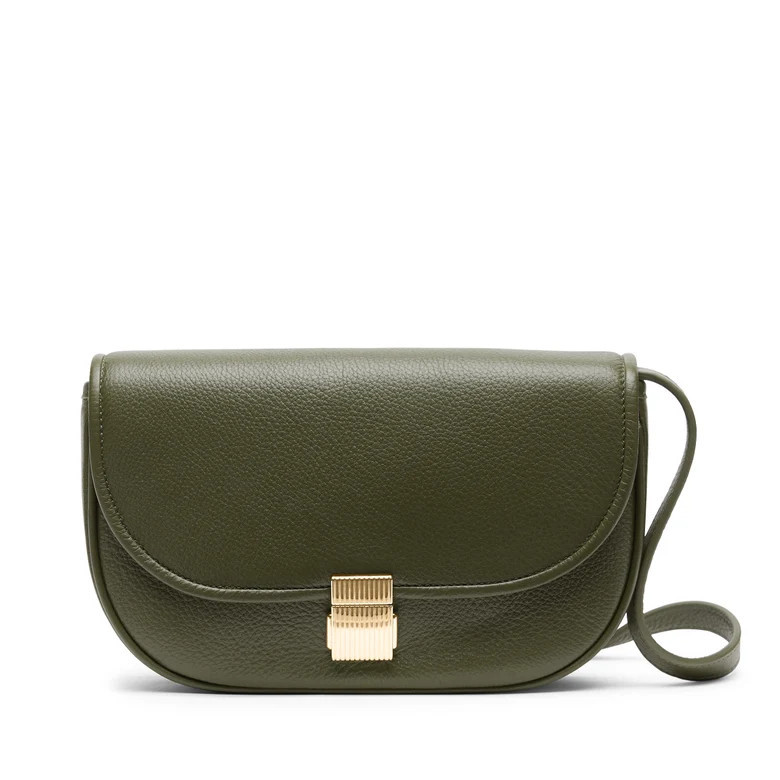Katy Small Saddle Crossbody | Full grain leather Black Onyx | Leatherology