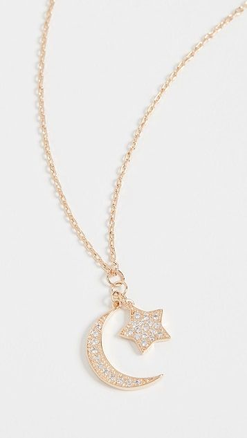 Moon Star Pave Necklace | Shopbop