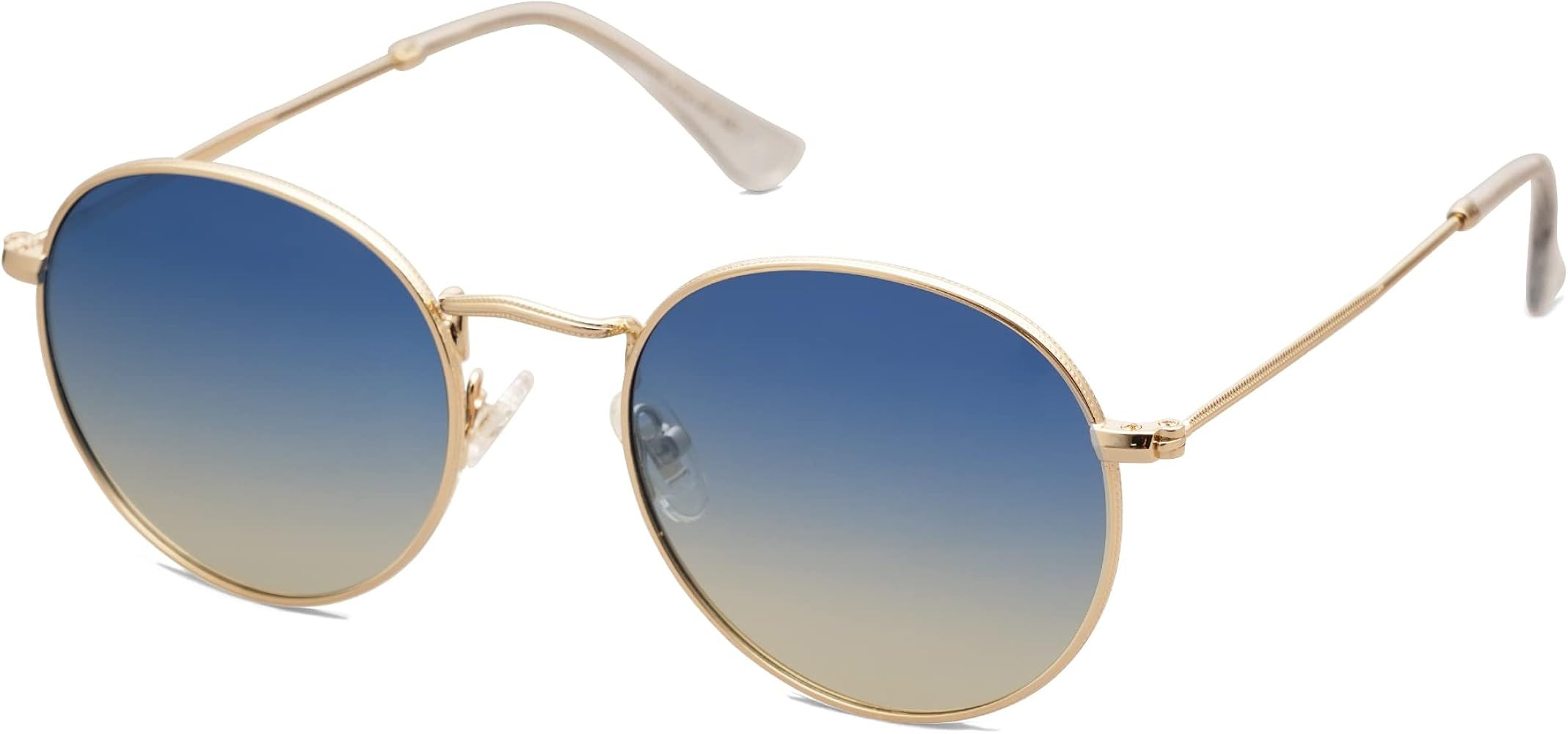 SOJOS Small Round Polarized Sunglasses for Women Men Classic Vintage Retro Shades UV400 | Amazon (US)