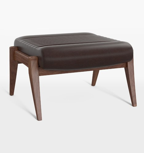 Mosier Leather Ottoman | Rejuvenation