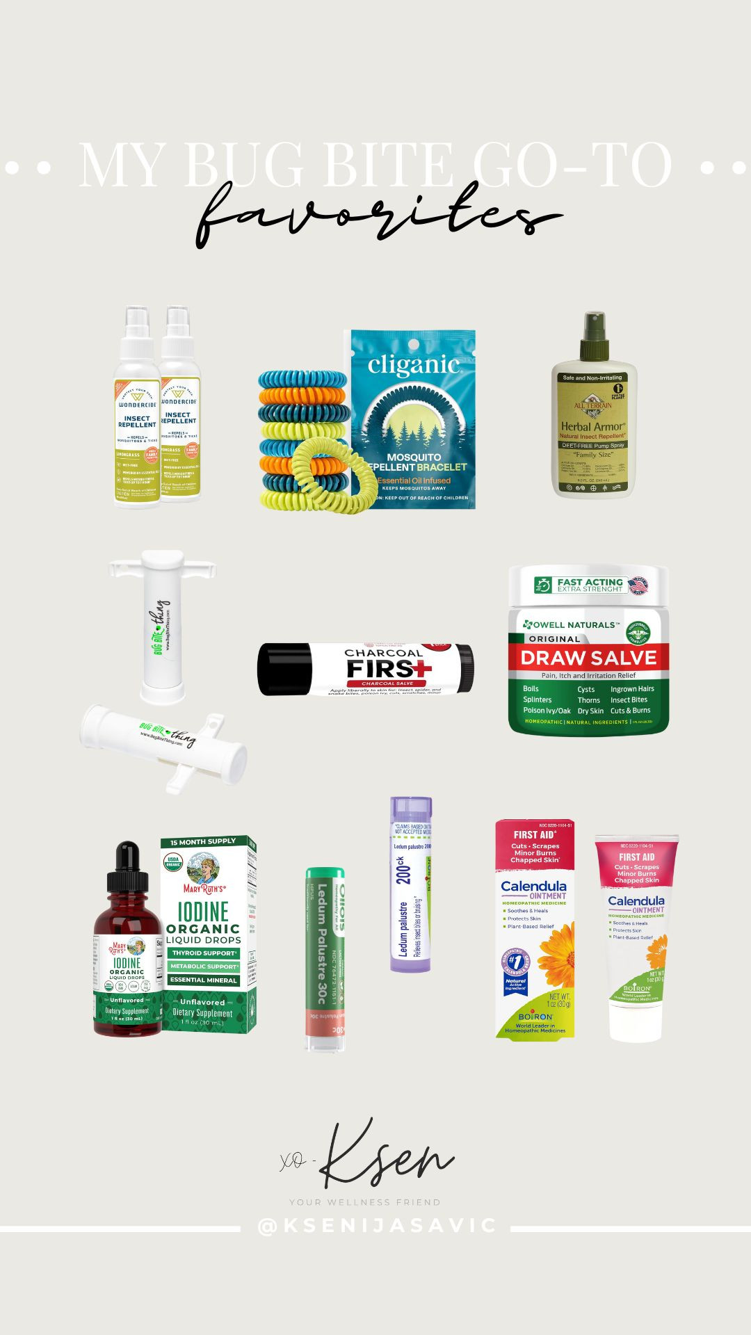 Things I use & love for bug bite prevention, as well as healing. ❤️‍🩹 As always more on www.ksenijasavicblog.com 

 #LTKSeasonal #LTKActive #LTKFamily