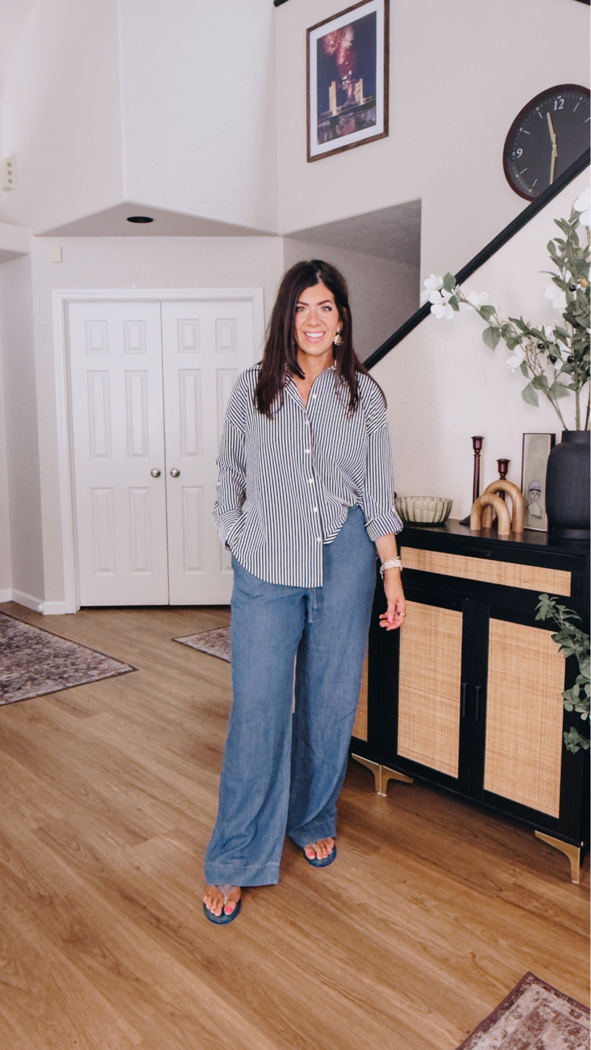 Use code SHORTSAF 
In a medium tall chambray pant


#LTKSaleAlert #LTKTall #LTKMidsize
