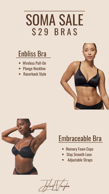 Two of my favorite bra collections from Soma are on sale for $29! They have a variety of both but I love the support and coverage you get with these! 

#LTKfindsunder50 #LTKstyletip #LTKsalealert