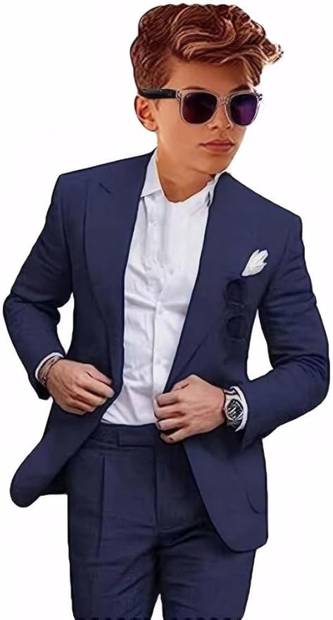 Boys Linen Suit for Summer Beach Wedding 2 PC Boys Formal Suits Peak Lapel Blazer Pants Vest Kids... | Amazon (US)