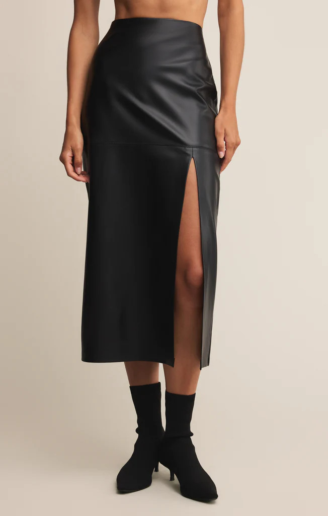 Metropolitan Faux Leather Midi Skirt | Z Supply