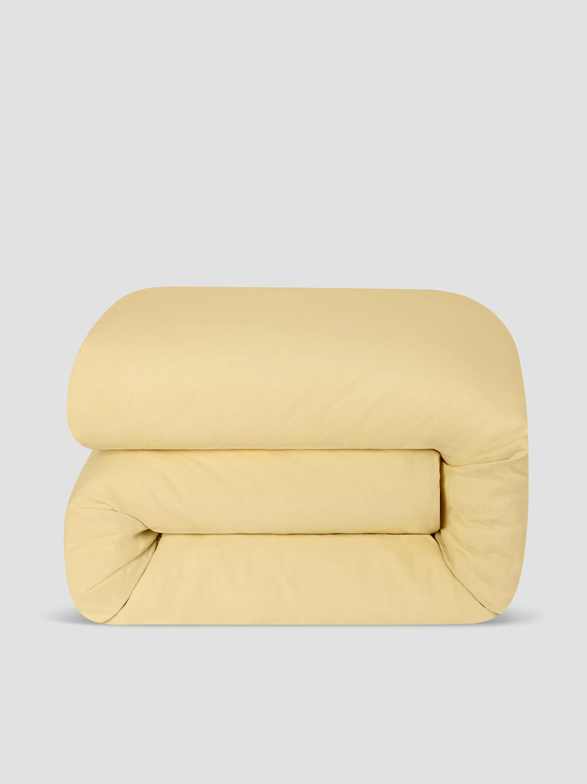 Butter Yellow Linen Blend Duvet Cover | Piglet