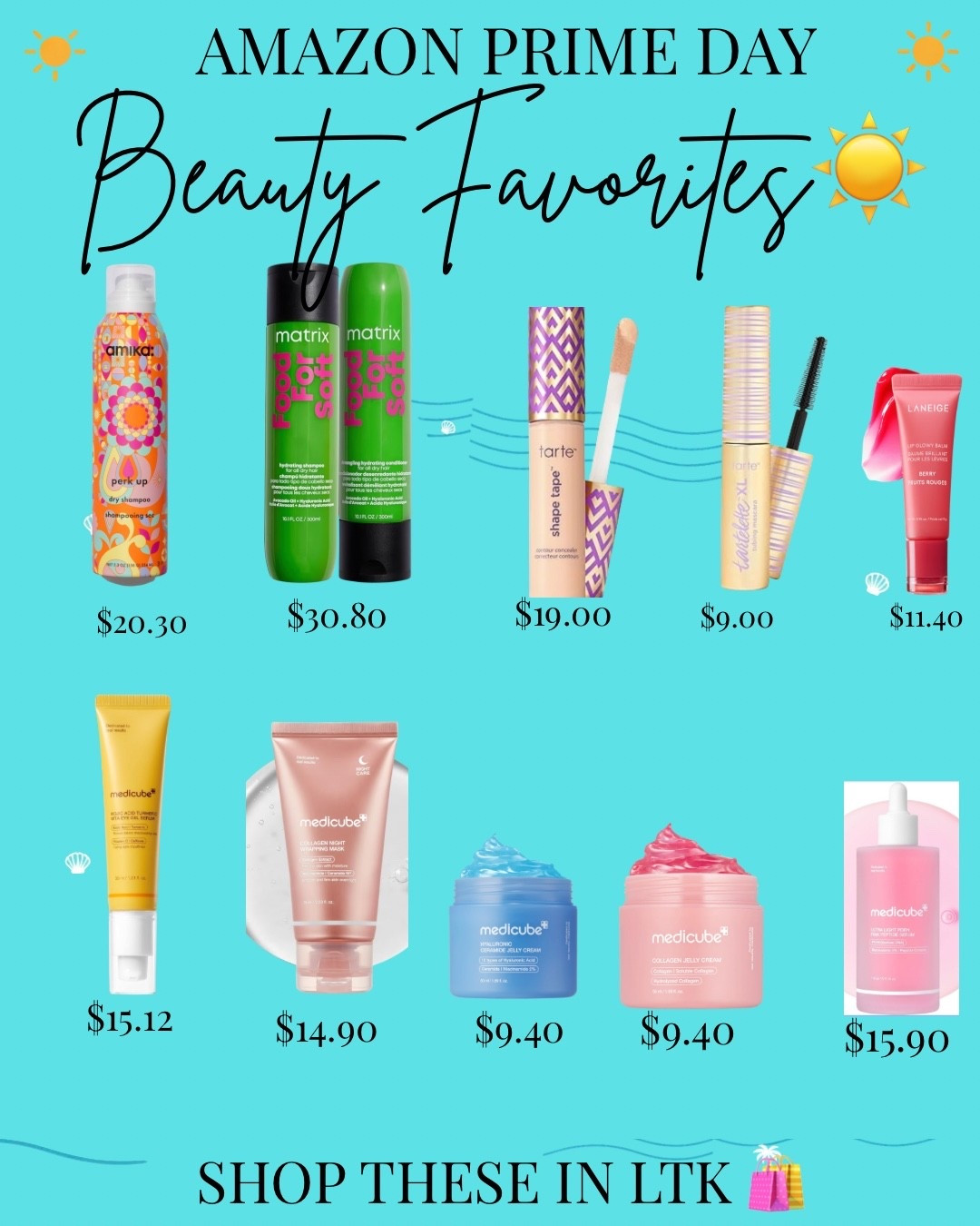 ✨ PRIME DAY BEAUTY FAVORITES I SWEAR BY ✨
If you’ve been waiting to stock up on beauty favorites, NOW is the time! 💕 These are some of my go-to products that are actually on sale for Prime Day—from dry shampoo and haircare to skincare, concealer, mascara, and lip care.
✔️ Amika Dry Shampoo ✔️ Matrix Food For Soft Haircare ✔️ Tarte Shape Tape Concealer ✔️ Essence Lash Princess Mascara ✔️ Laneige Lip Treatment ✔️ Medicube Skincare Favorites
These are products I either use, love, or have seen incredible reviews on—and the Prime Day prices are hard to beat!
🛍️ Shop all of my Prime Day Beauty Favorites in my LTK and Amazon Storefront before the deals disappear!
💬 Tell me: Which beauty product can you NOT live without?
#PrimeDay #AmazonPrimeDay #PrimeDayDeals #BeautyDeals #BeautyFavorites #AmazonFinds #AmazonDeals #BeautyFinds #SkincareFavorites #HaircareFavorites #MakeupFavorites #Over50Style #GenXWomen #WomenOver40 #WomenOver50 #MidlifeStyle #LTKCreator

#LTKU #LTKBeauty #LTKOver40
