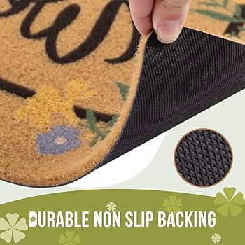 Carvapet Artificial Coir Doormat with Non-Slip Backing for Indoor and Outdoor 17 x 30 inch Front ... | Amazon (US)