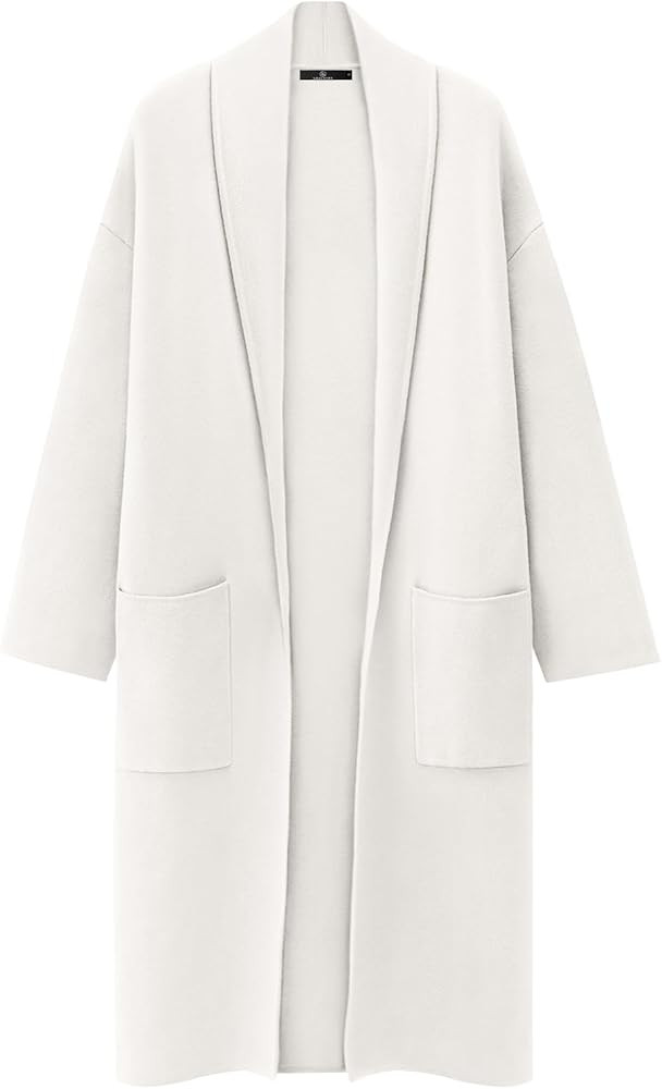 LILLUSORY Women's Oversized Long Cardigan Sweaters 2023 Fall Trendy Coatigan Lightweight Jackets Kni | Amazon (US)