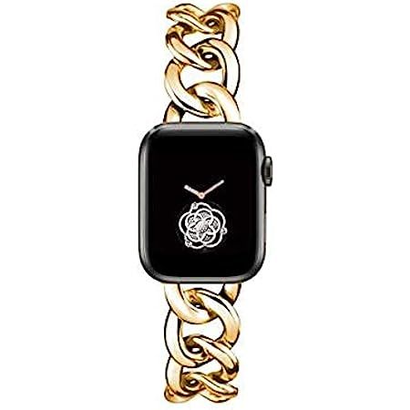 Kolgios 42/44mm Gold Cool Women, Men Big Chain Metal Smartwatch Bands Compatible for Apple Watch Ban | Amazon (US)