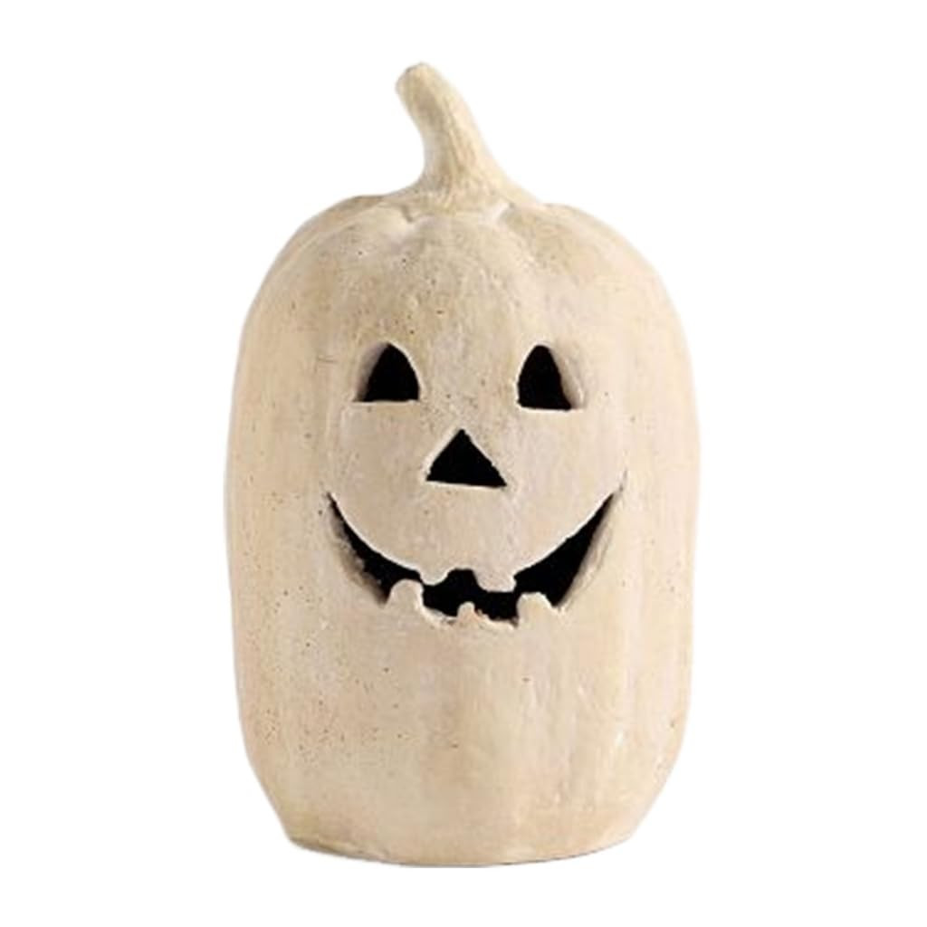 Terracotta Pumpkins Outdoor, Light Up Pumpkins Indoor Handcrafted Jack O' Lantern, Halloween Pott... | Amazon (US)