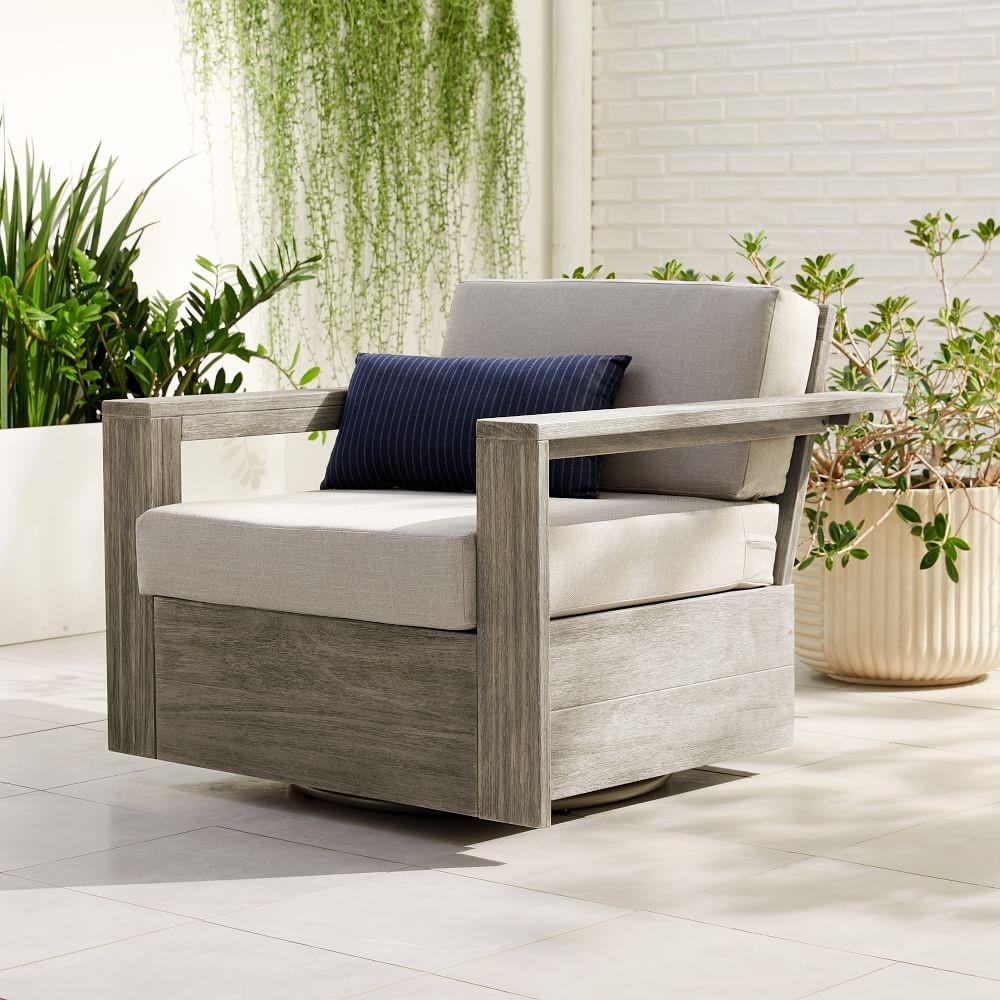 Portside Outdoor Swivel Chair | West Elm (US)