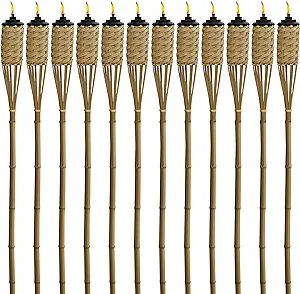 TIKI Brand Weather Resistant Coated Torch, Outdoor Décor for Home, Garden, Patio 12-Pack 57 in B... | Amazon (US)