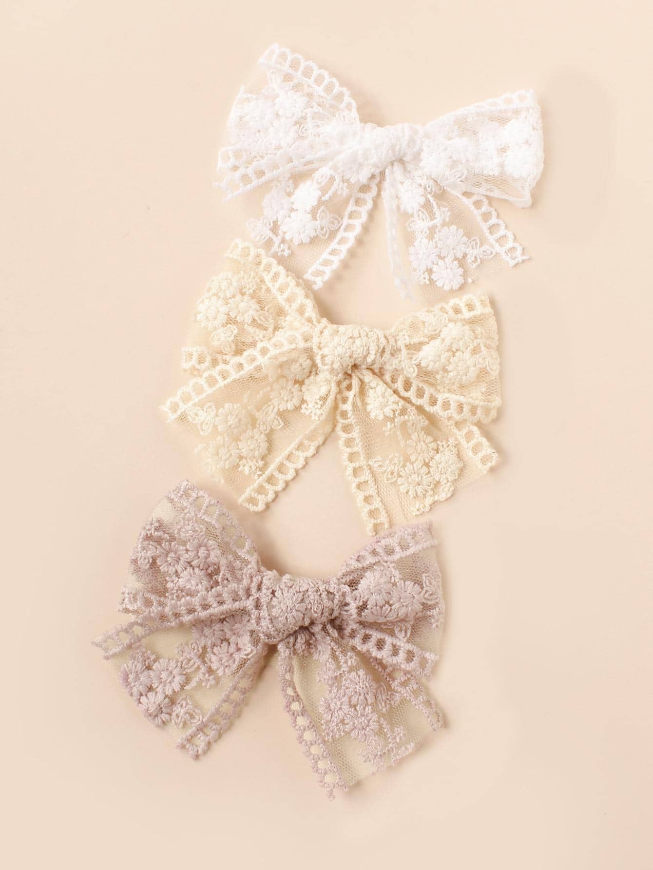 3pcs Baby Girls Bow Decor Hair Clip | SHEIN