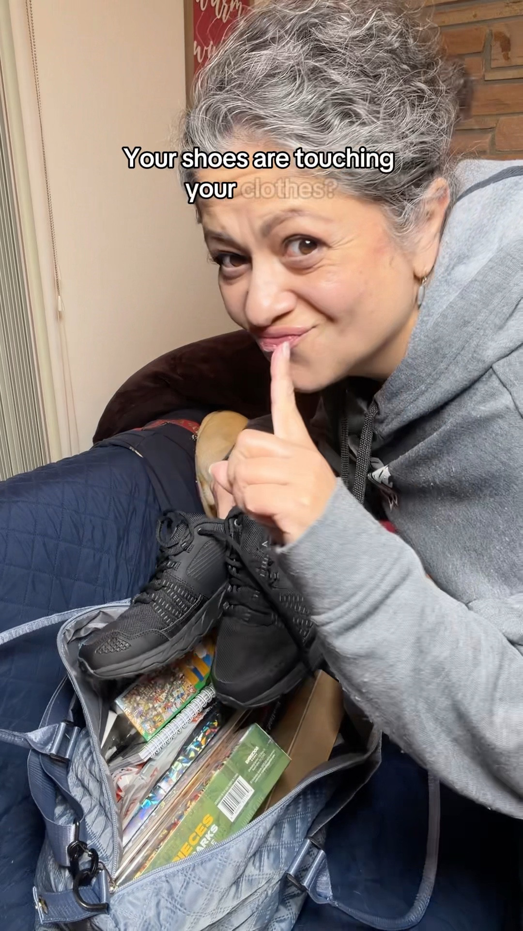 You don’t want your shoes touching your clothes. This bag’s compartment is big enough to fit two pairs of men’s shoes. Or use it for wet clothes when you go swimming. #WeekendBag #TravelHack #ShoeCompartment #PackWithMe

#LTKTravel #LTKFindsUnder50 #LTKgrwm