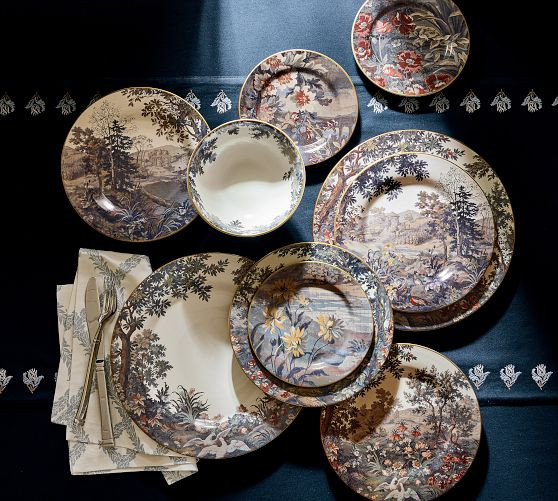Kravet Folly Scenic Stoneware Dinnerware Collection | Pottery Barn (US)