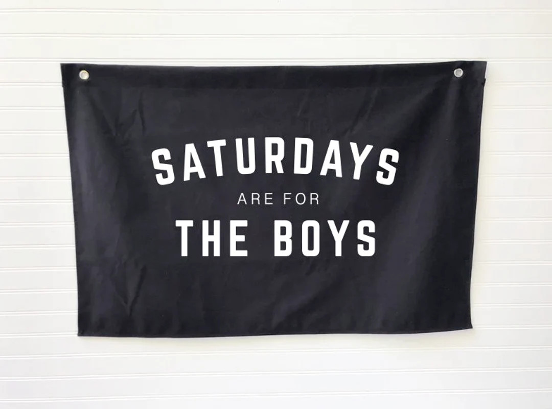 Saturdays Are for the Boys Custom Name Banner Custom Canvas Wall Hanging Wall Decoration Custom F... | Etsy (US)