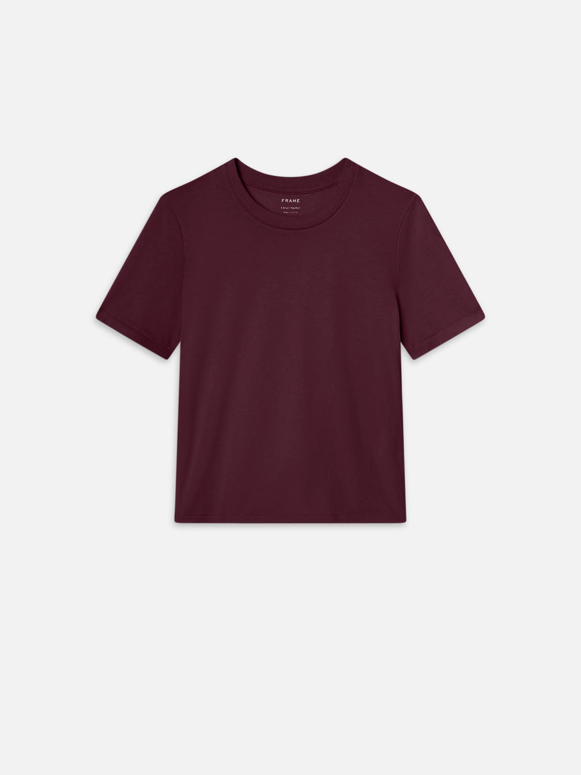 Baby Tee  in  Burgundy | Frame Denim
