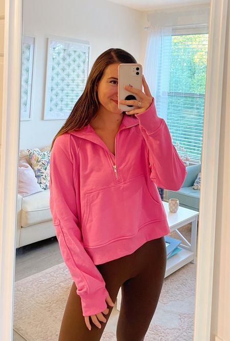 Under $50 Lululemon Scuba Dupe 🤎🍂 Loving this hot pink color to layer as we get into fall!! 

#LTKU #LTKSeasonal #LTKfitness