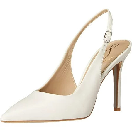 Sam Edelman Hazel Sling Bright White Pointed Toe Stiletto Heel Fashion Pumps (Bright White 10.5) | Walmart (US)