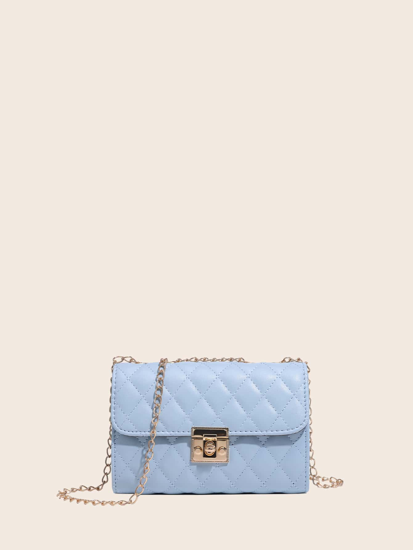 Ladies Quilted Crossbody Bag, Fashionable Chain Clutch Bag, Shoulder Bag, Square Bag | SHEIN