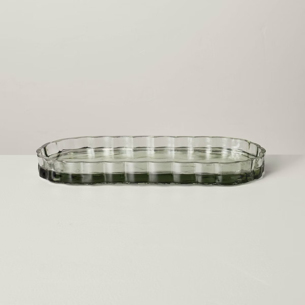 Fluted Glass Bathroom Tray Light Green - Hearth & Hand™ with Magnolia | Target