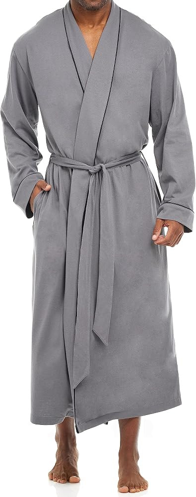 Alexander Del Rossa Mens Robe, Mens Bathrobe with Pockets, Soft Lightweight Cotton Robe for Men | Amazon (US)