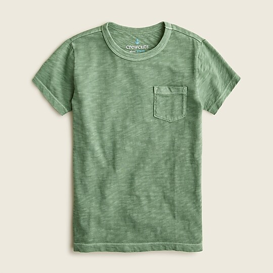 Kids' garment-dyed pocket T-shirt | J. Crew US