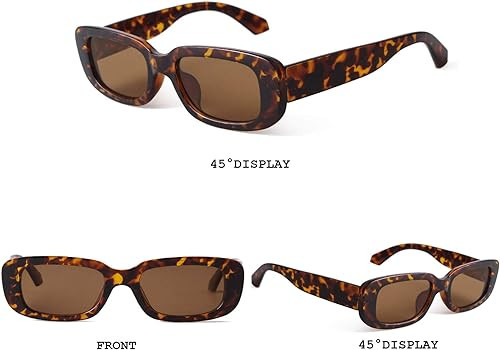 BUTABY Rectangle Sunglasses for Women Retro Driving Glasses 90’s Vintage Fashion Narrow Square ... | Amazon (US)